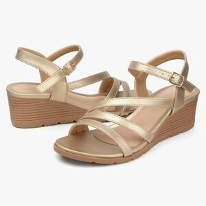 SHIBEVER Wedge Sandals for Women Comfortable Open Toe Sandal - NWOT